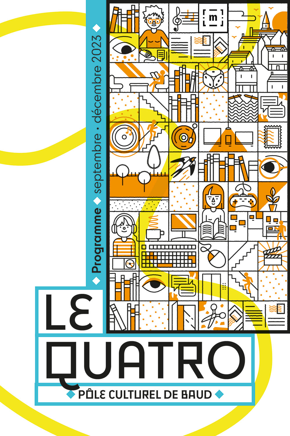 Couverture du premier programme du pôle culturel Le Quatro