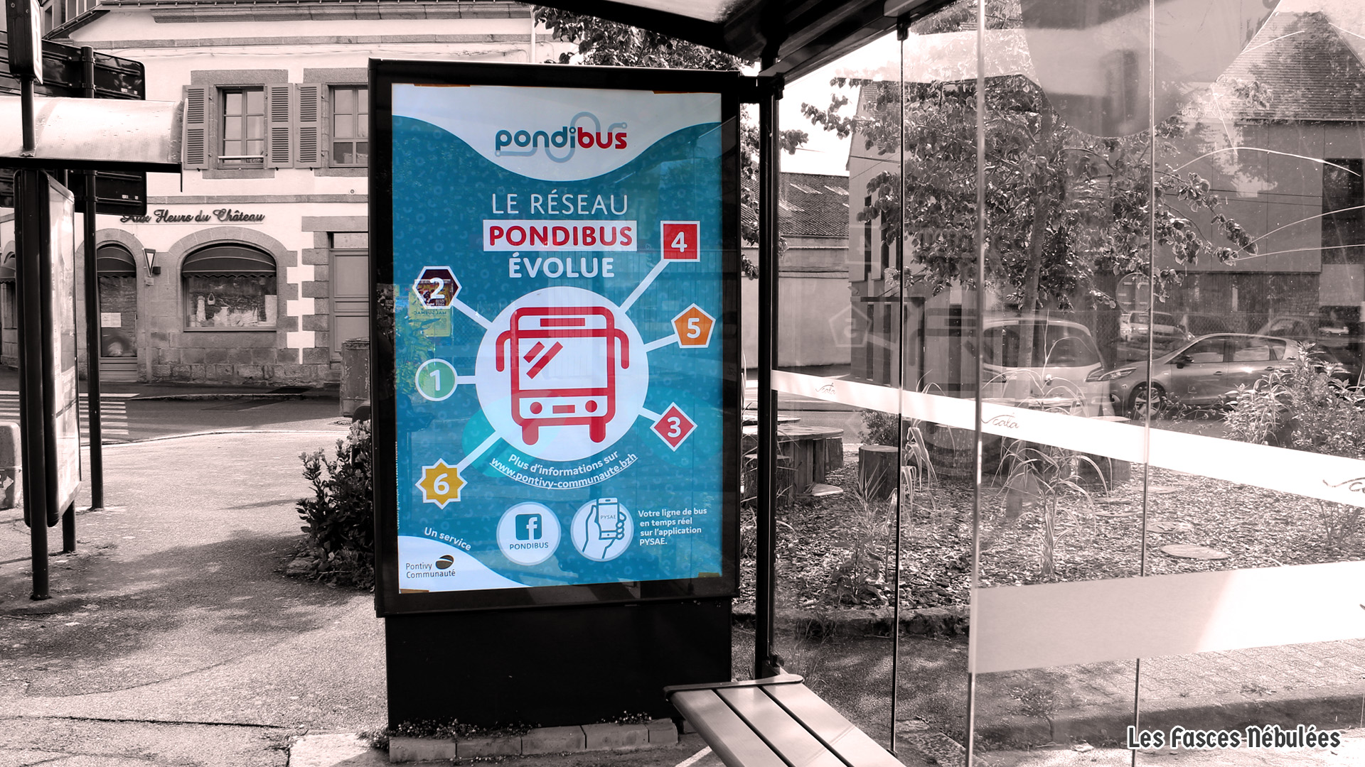 Affiche de lancement du nouveau réseau Pondibus