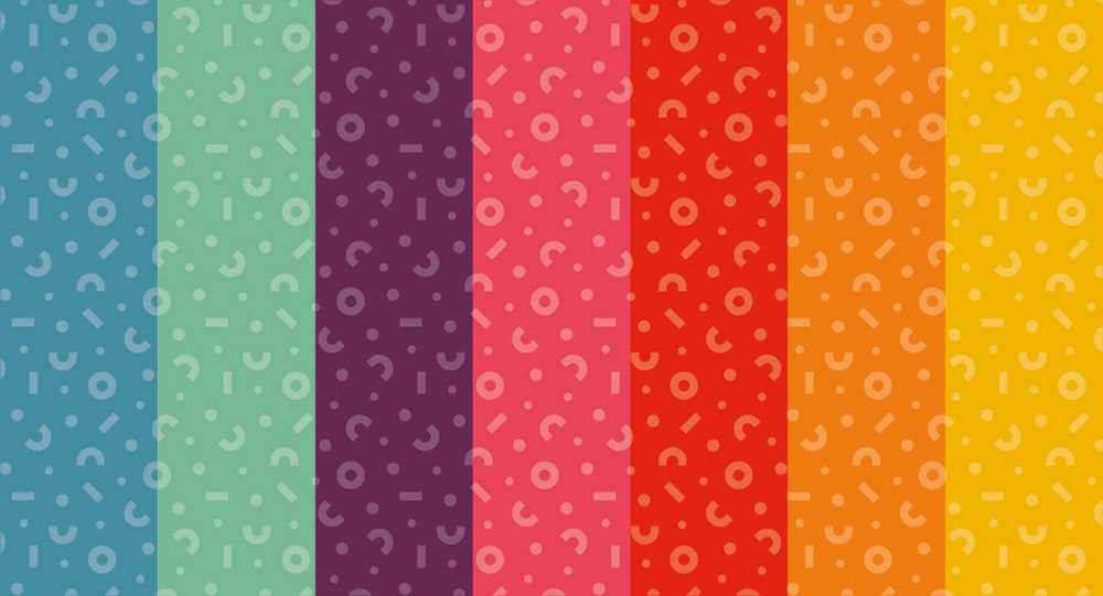 Couleurs et motifs de l'identité visuelle du Pondibus