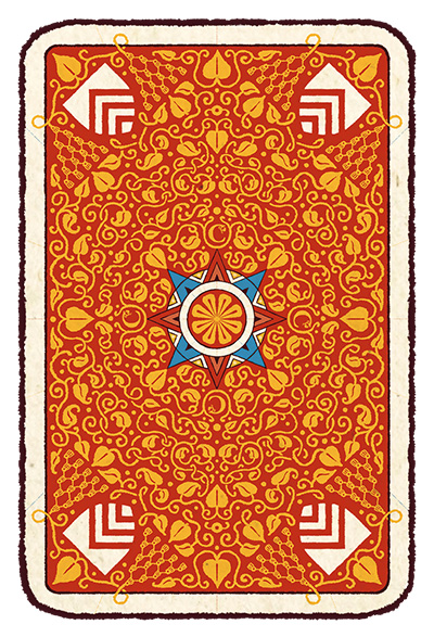 Recto à motif de l'ensemble des cartes
