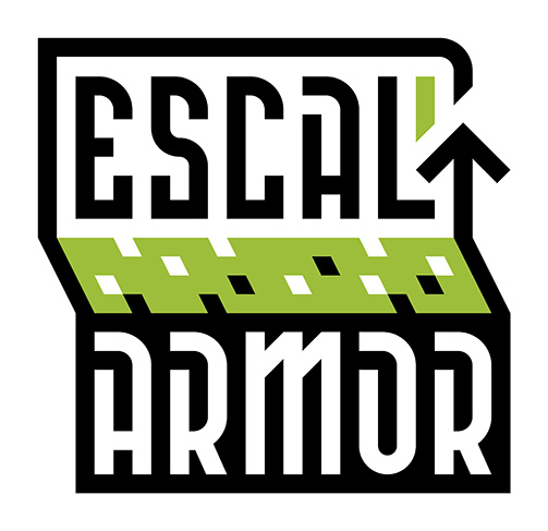 Logo en bloc sur fond blanc d'Escal'Armor