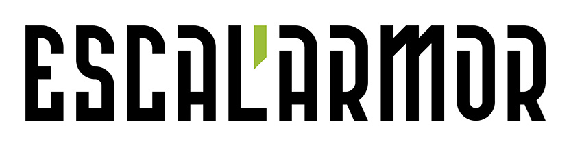 Logo linéaire simple sur fond blanc d'Escal'Armor